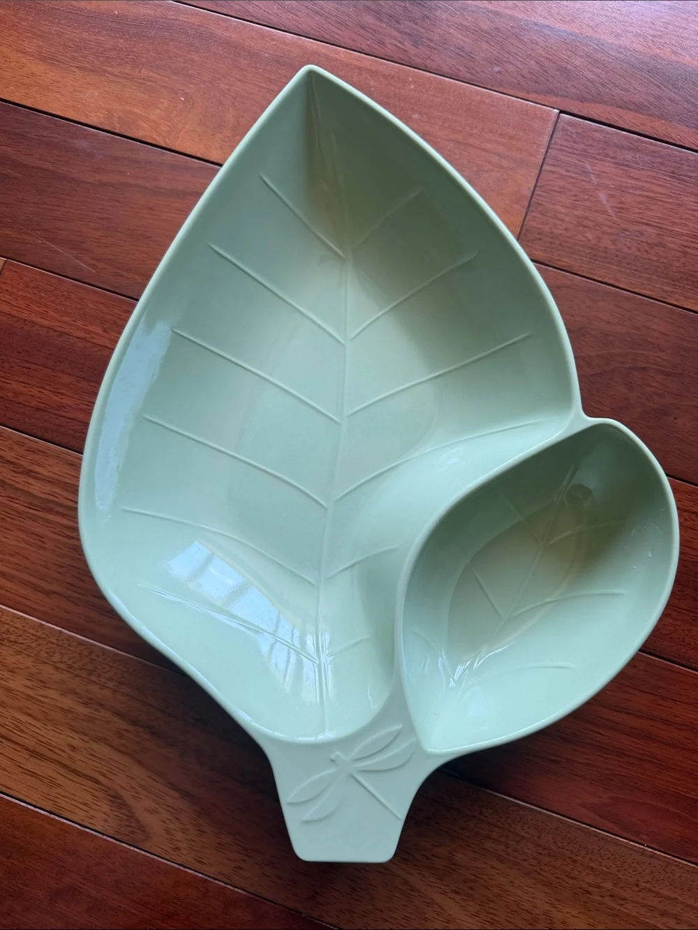 Melamine Serving Bowl Chip & Dip Botanical Dragonfly Food Safe